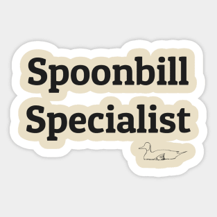 Spoonbill Specialist Sticker